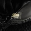 Chanel Medium Black Shearling Pearl Flap Bag