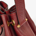 Cartier Bucket Drawstring Burgundy Leather Bag