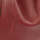 Cartier Bucket Drawstring Burgundy Leather Bag