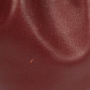 Cartier Bucket Drawstring Burgundy Leather Bag