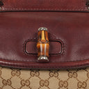 Gucci Bamboo Top Handle Burgundy Lerahter Tote Bag