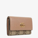 Gucci Dollar GG Supreme Monogram Old Rose Beige/Ebony CalfskinGG Marmont 6 Key Holder Case&nbsp;