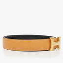 Hermes 30mm Leather Reversible Tan H Belt Size 70