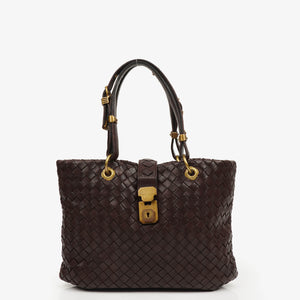 Bottega Veneta Intrecciato Brown Capri Tote Bag