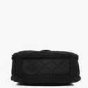 Chanel Medium Black Shearling Pearl Flap Bag