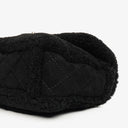 Chanel Medium Black Shearling Pearl Flap Bag