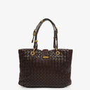 Bottega Veneta Intrecciato Brown Capri Tote Bag