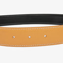 Hermes 30mm Leather Reversible Tan H Belt Size 70