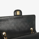 Chanel Vintage Classic Medium Double Flap Bag in Quilted Black Lambskin with 24-karat Gold-Plated Hardware