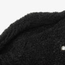Chanel Medium Black Shearling Pearl Flap Bag