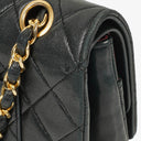 Chanel Vintage Classic Medium Double Flap Bag in Quilted Black Lambskin with 24-karat Gold-Plated Hardware