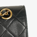 Chanel Vintage Classic Medium Double Flap Bag in Quilted Black Lambskin with 24-karat Gold-Plated Hardware