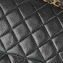 Chanel Vintage Classic Medium Double Flap Bag in Quilted Black Lambskin with 24-karat Gold-Plated Hardware