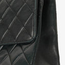 Chanel Vintage Classic Medium Double Flap Bag in Quilted Black Lambskin with 24-karat Gold-Plated Hardware