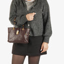 Bottega Veneta Intrecciato Brown Capri Tote Bag
