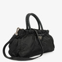 Prada Balck Nylon Satchel Tessuto Bow Shoulder Bag