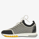 Hermes Men's Addict Knit Fabric with Leather Sneakers