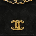 Chanel Classic Full Flap Bag Black Quilted Suede