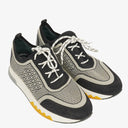 Hermes Men's Addict Knit Fabric with Leather Sneakers