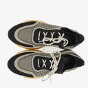 Hermes Men's Addict Knit Fabric with Leather Sneakers