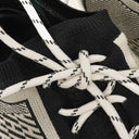 Hermes Men's Addict Knit Fabric with Leather Sneakers