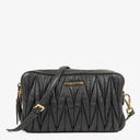 Miu Miu Matelasse Black Leather Shoulder Bag