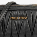 Miu Miu Matelasse Black Leather Shoulder Bag