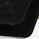 Chanel Classic Full Flap Bag Black Quilted Suede