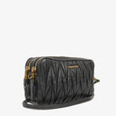 Miu Miu Matelasse Black Leather Shoulder Bag