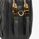 Miu Miu Matelasse Black Leather Shoulder Bag