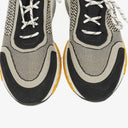 Hermes Men's Addict Knit Fabric with Leather Sneakers