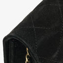 Chanel Classic Full Flap Bag Black Quilted Suede