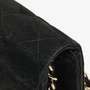 Chanel Classic Full Flap Bag Black Quilted Suede