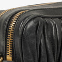 Miu Miu Matelasse Black Leather Shoulder Bag