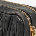 Miu Miu Matelasse Black Leather Shoulder Bag