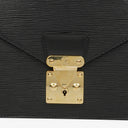 Louis Vuitton Pochette Sellier Dragonne Black EPI Leather Clutch Bag