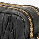 Miu Miu Matelasse Black Leather Shoulder Bag