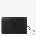 Louis Vuitton Pochette Sellier Dragonne Black EPI Leather Clutch Bag