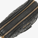 Miu Miu Matelasse Black Leather Shoulder Bag