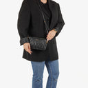 Miu Miu Matelasse Black Leather Shoulder Bag