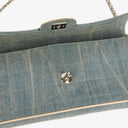 Chanel Blue Denim East West Chocolate Bar Bag