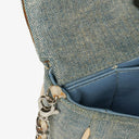 Chanel Blue Denim East West Chocolate Bar Bag