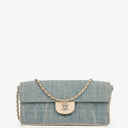 Chanel Blue Denim East West Chocolate Bar Bag