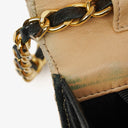 Chanel Classic Full Flap Bag Beige/Black Chevron Quilted Leather 24K Gold-Plated Hardware