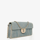 Chanel Blue Denim East West Chocolate Bar Bag