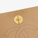 Chanel Classic Full Flap Bag Beige/Black Chevron Quilted Leather 24K Gold-Plated Hardware