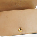Chanel Classic Full Flap Bag Beige/Black Chevron Quilted Leather 24K Gold-Plated Hardware