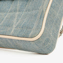 Chanel Blue Denim East West Chocolate Bar Bag