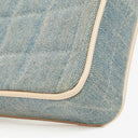 Chanel Blue Denim East West Chocolate Bar Bag