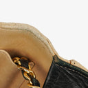Chanel Classic Full Flap Bag Beige/Black Chevron Quilted Leather 24K Gold-Plated Hardware